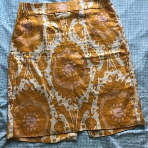 Yellow J. Crew Pencil Skirt